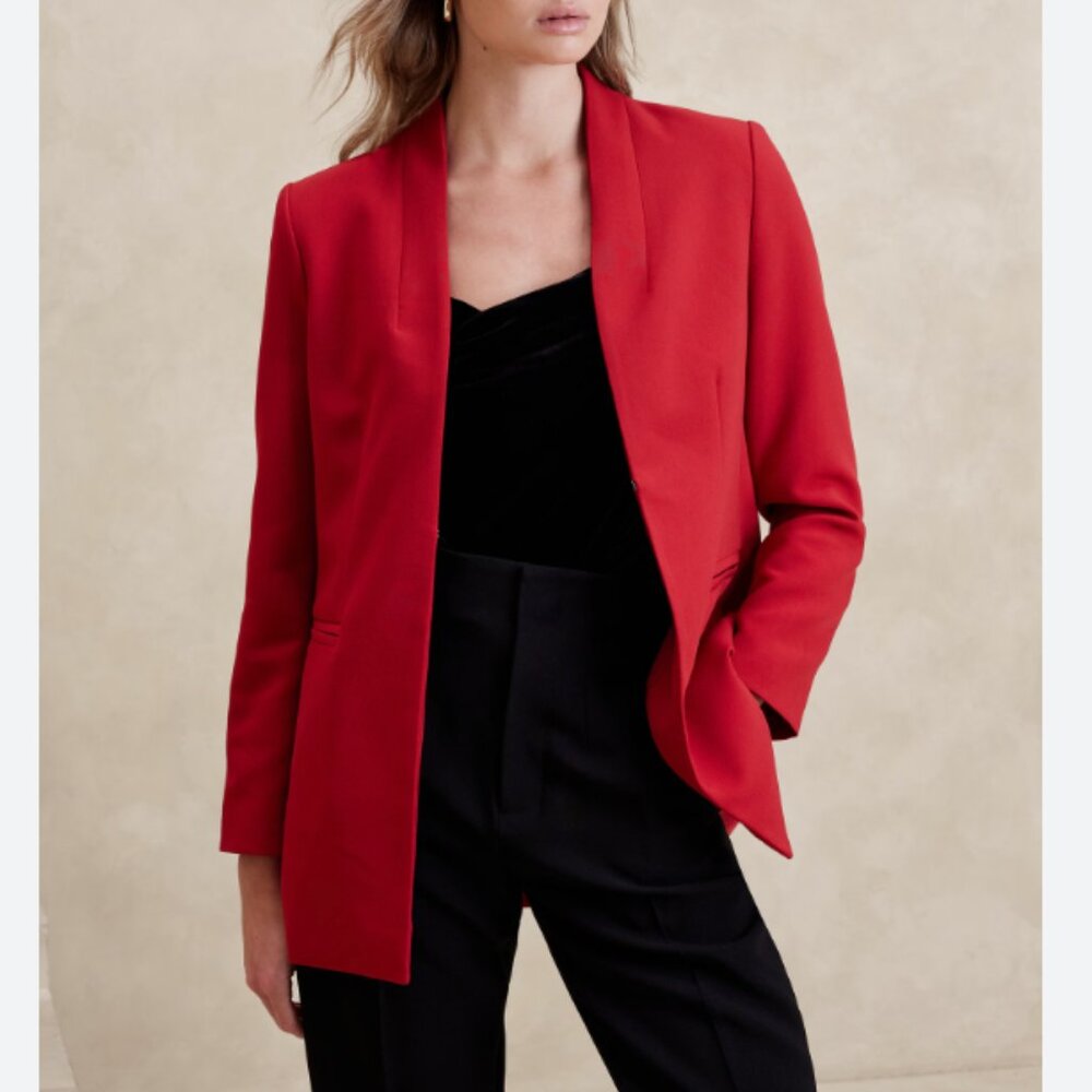 Banana Republic Collarless Blazer